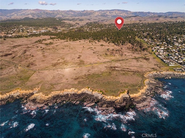 aerial view featuring a mountain view