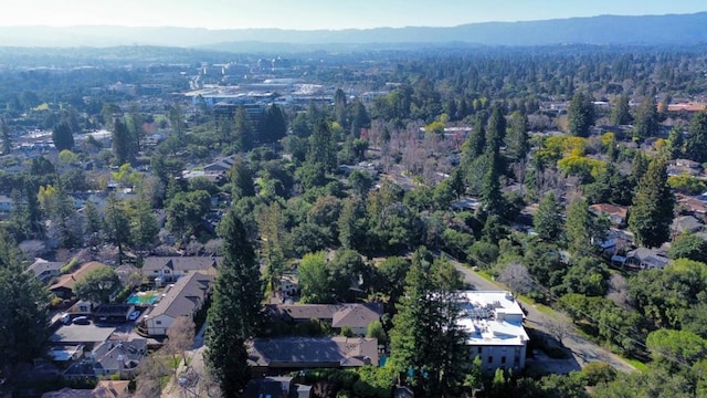 aerial view featuring a mountain view