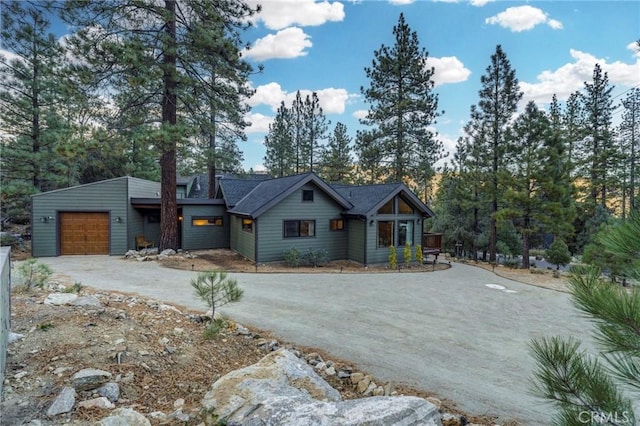 view of front of home featuring a garage