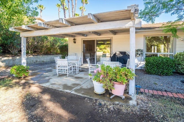 view of patio / terrace featuring a grill