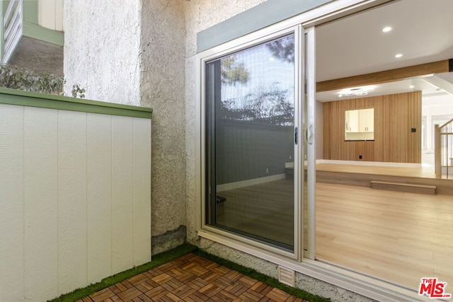 view of doorway to property