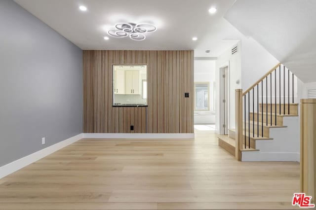 empty room featuring light wood-type flooring