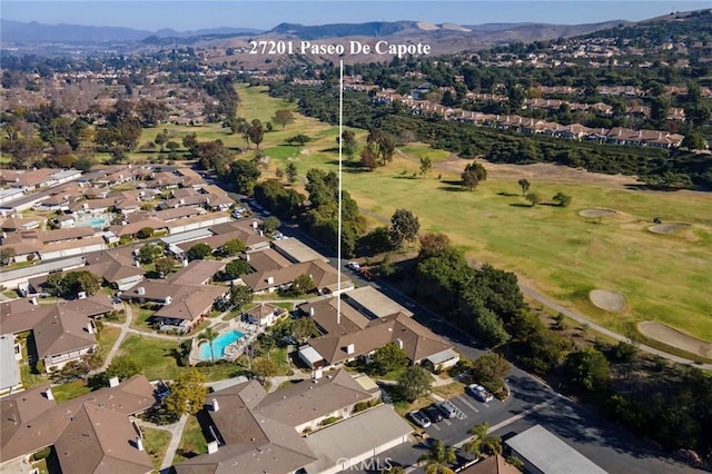 aerial view featuring a mountain view