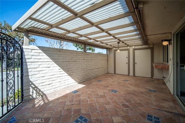 view of patio / terrace with a pergola