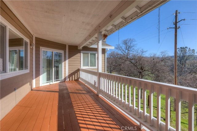 view of wooden terrace