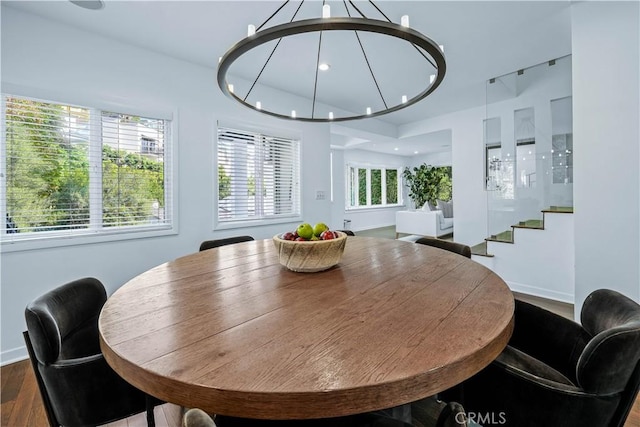 dining room featuring wood-type flooring