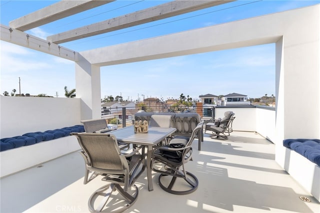 view of patio / terrace with a pergola