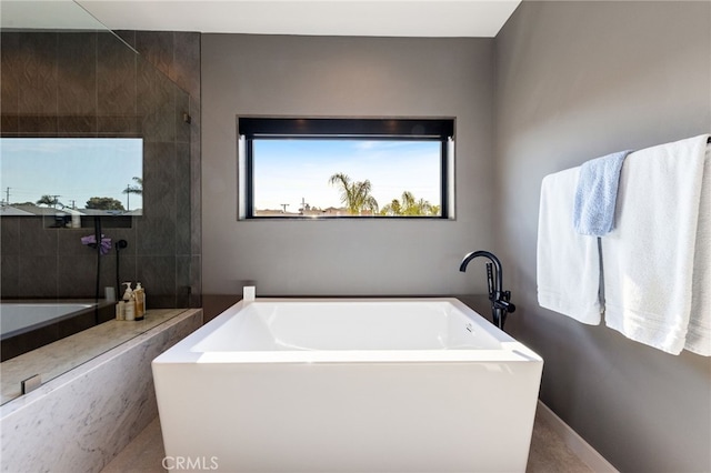 bathroom featuring a bathing tub