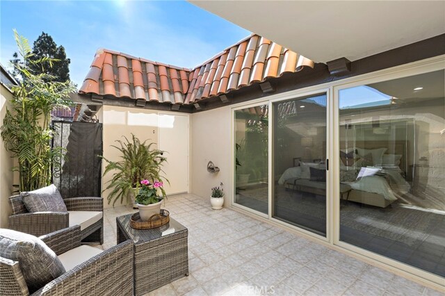 view of patio / terrace with an outdoor living space