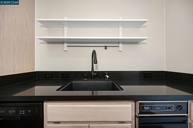 kitchen featuring sink and black dishwasher