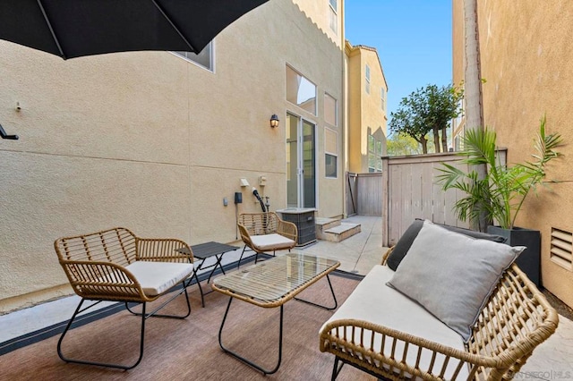 view of patio / terrace with central AC