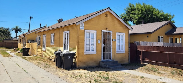 view of front of home