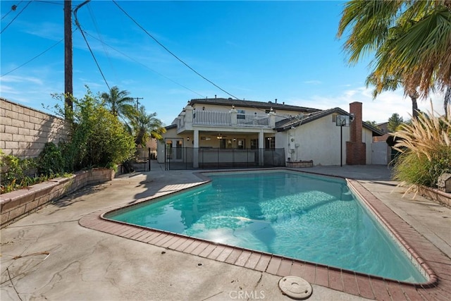 view of pool with a patio