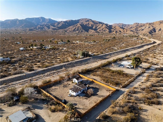 aerial view featuring a mountain view