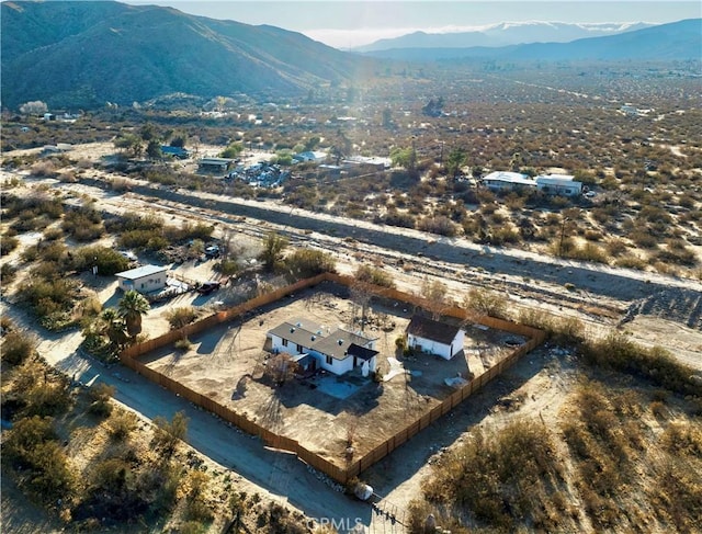 aerial view featuring a mountain view