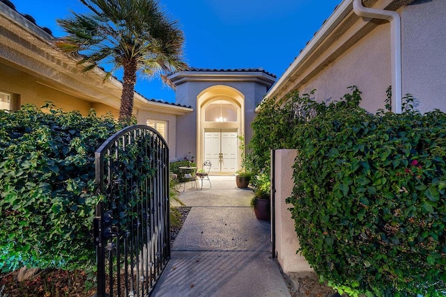 view of doorway to property