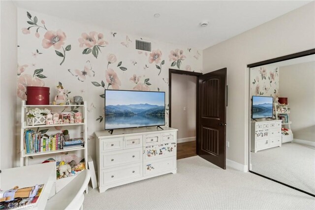 view of carpeted bedroom