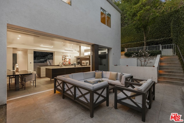 view of patio / terrace with an outdoor hangout area