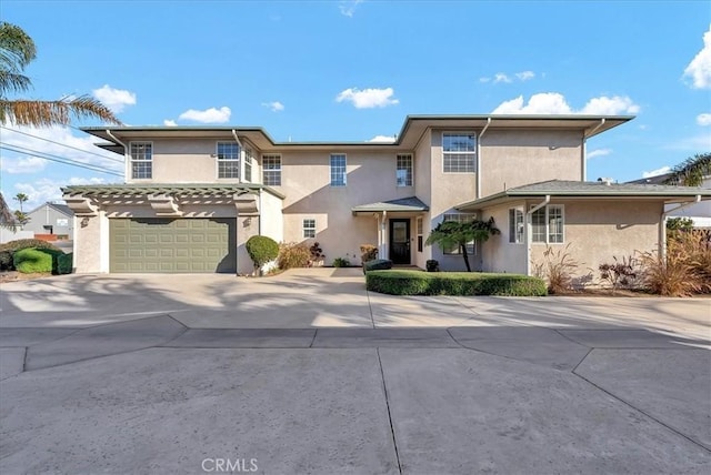 view of property featuring a garage