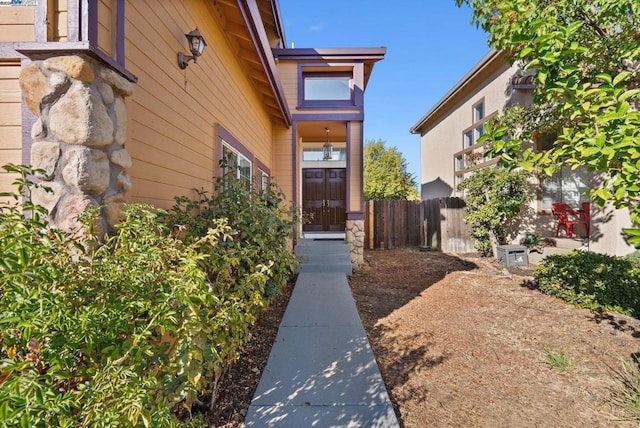 view of doorway to property