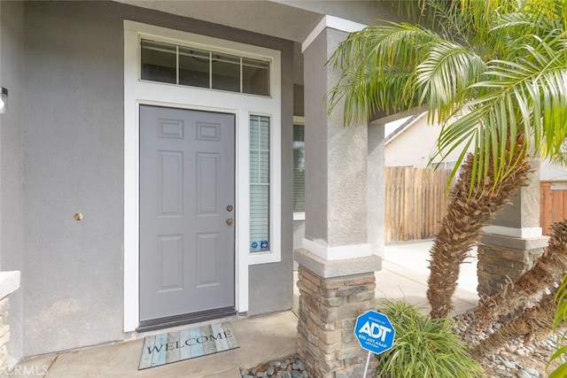 view of doorway to property