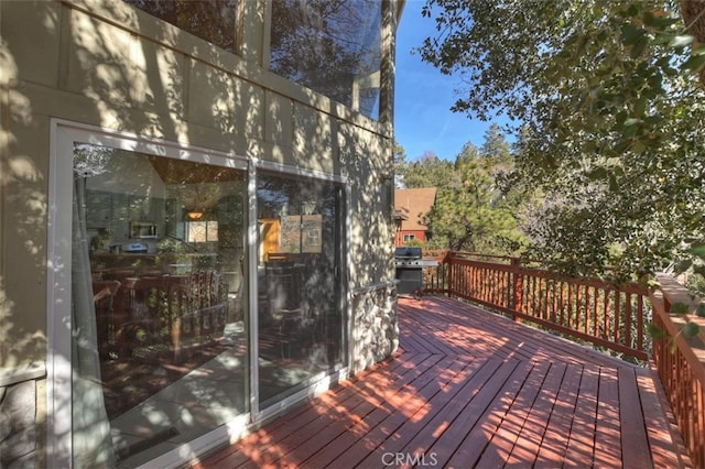 view of wooden deck