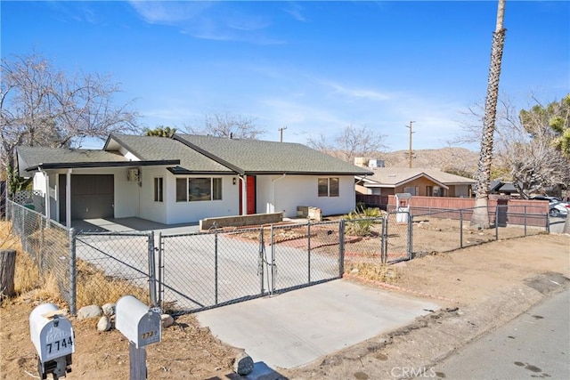 ranch-style house with a garage