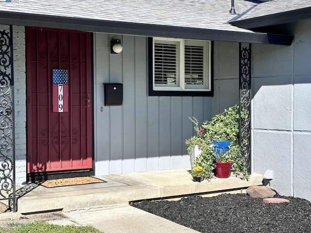 view of doorway to property