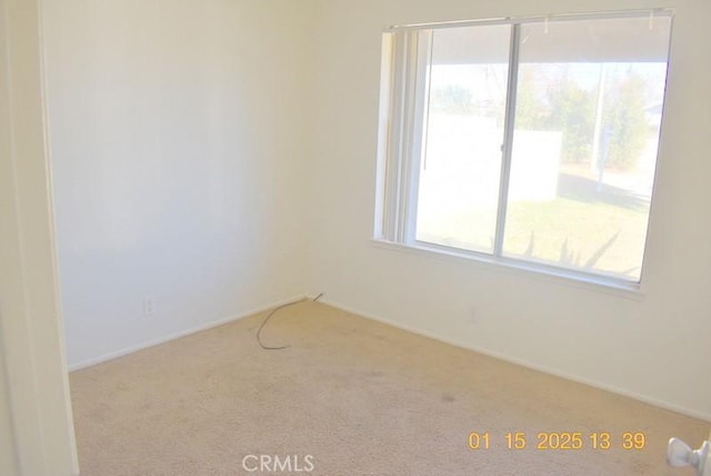 carpeted empty room featuring a wealth of natural light