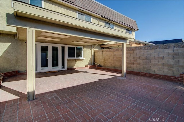 view of patio / terrace with french doors