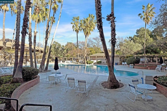 view of pool with a patio area