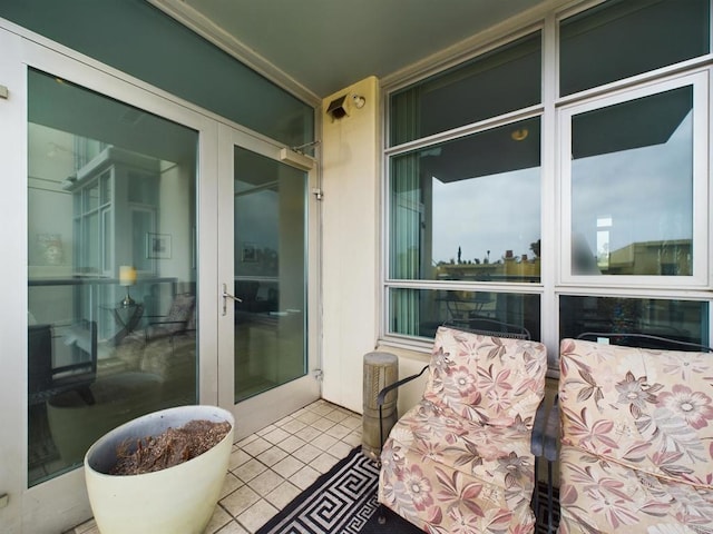 balcony with french doors