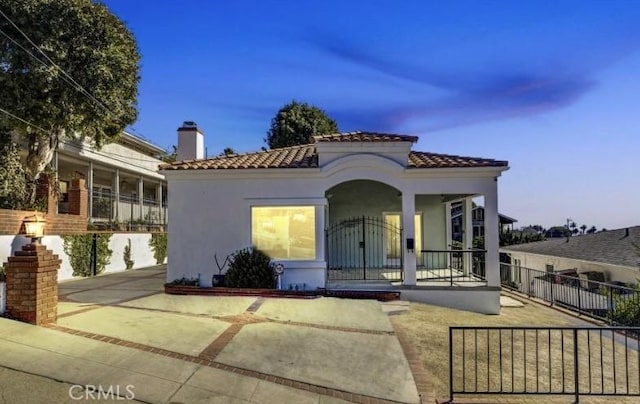 view of mediterranean / spanish-style house