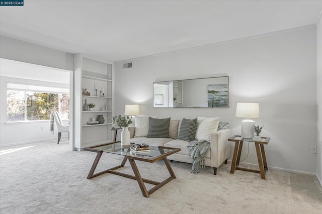 view of carpeted living room