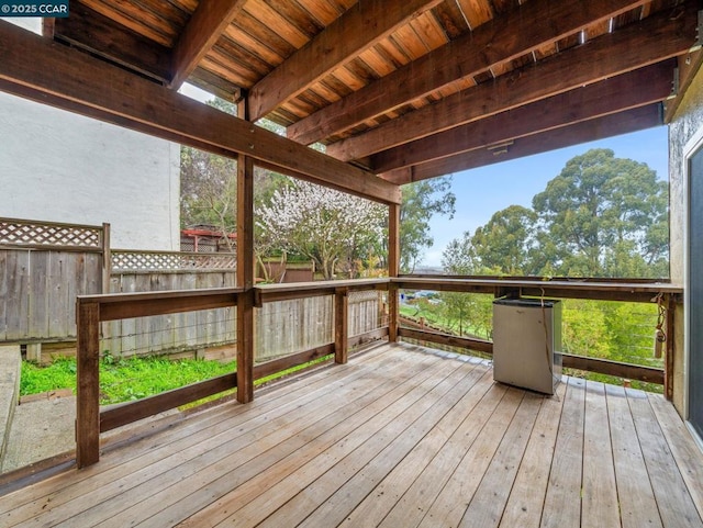 view of wooden deck