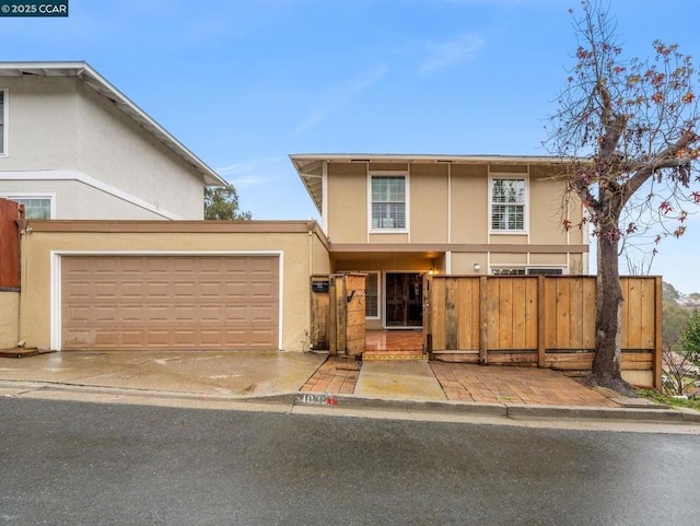 view of front of house featuring a garage