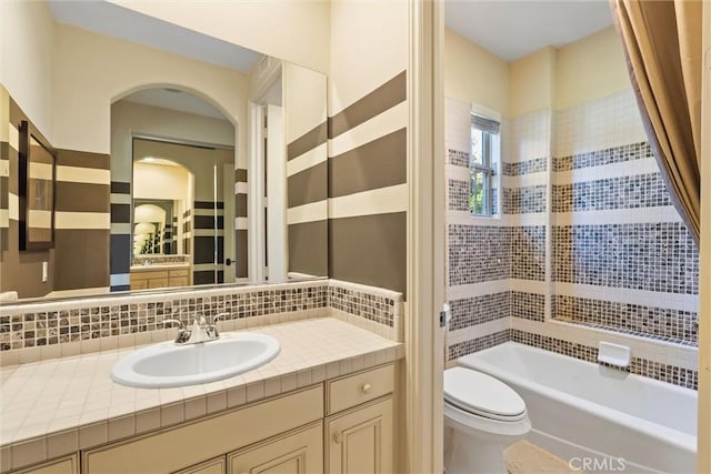 37 Triple Leaf, Irvine, CA 92620 - full bathroom featuring vanity, backsplash, and tub / shower combination