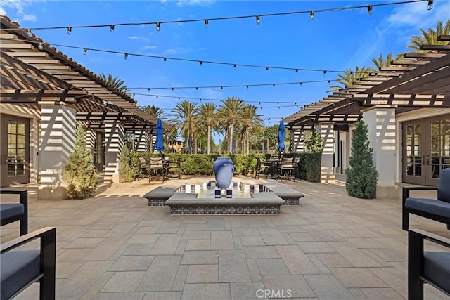 37 Triple Leaf, Irvine, CA 92620 - view of patio featuring french doors and a pergola