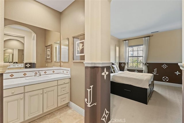 37 Triple Leaf, Irvine, CA 92620 - bathroom with vanity and baseboards