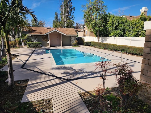 view of pool with a patio