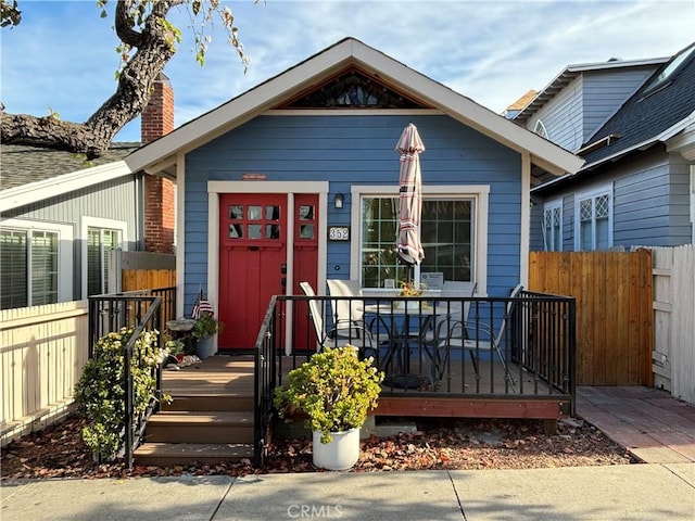 view of bungalow