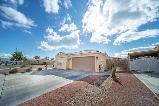 view of front of house featuring a garage