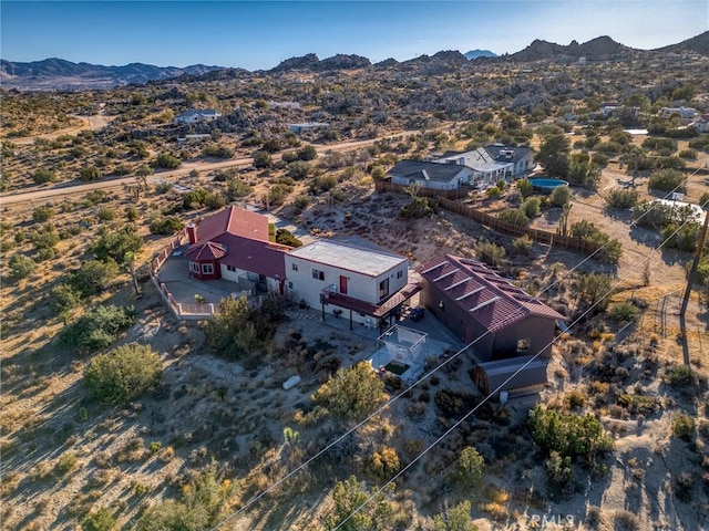 aerial view featuring a mountain view