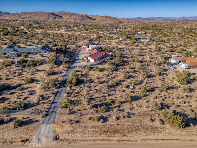 drone / aerial view with a mountain view