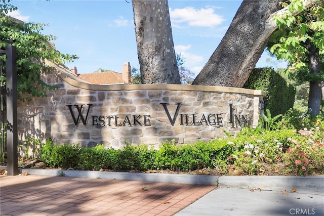 view of community sign