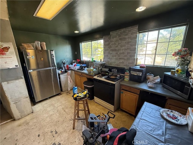 kitchen featuring appliances with stainless steel finishes