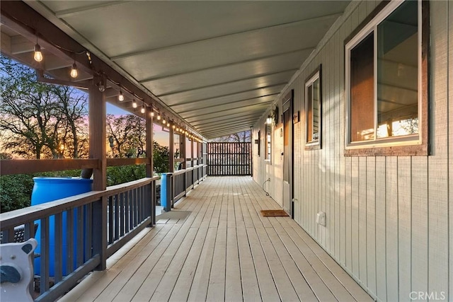 view of deck at dusk