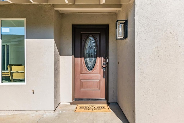 view of doorway to property