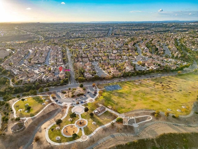 bird's eye view featuring a residential view