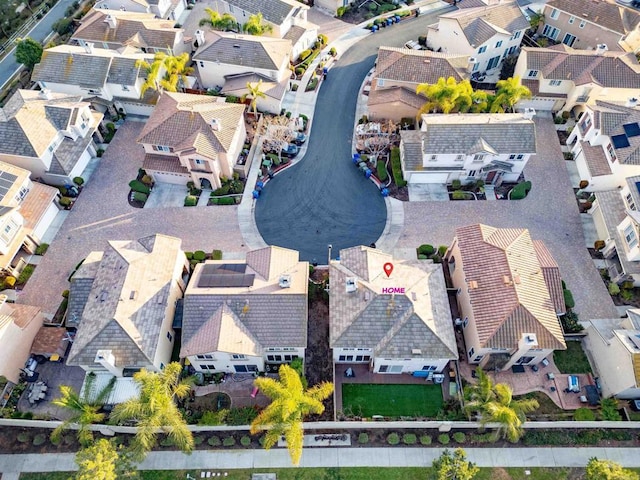 drone / aerial view with a residential view